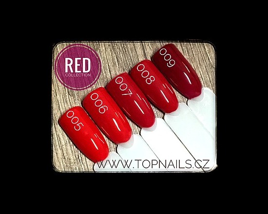 topnails - barevný UV gel RED collection 009