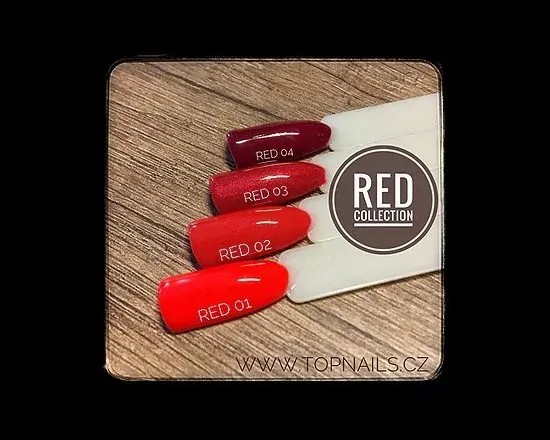 topnails - barevný UV gel RED collection 002